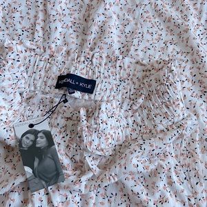 NWT Kendall + Kylie wide leg paper bag waist pants